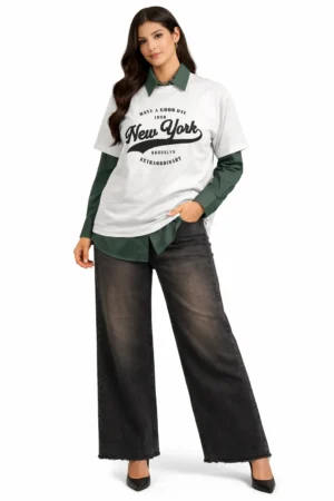 Conjunto Camisa - Camiseta (Verde - Blanca)